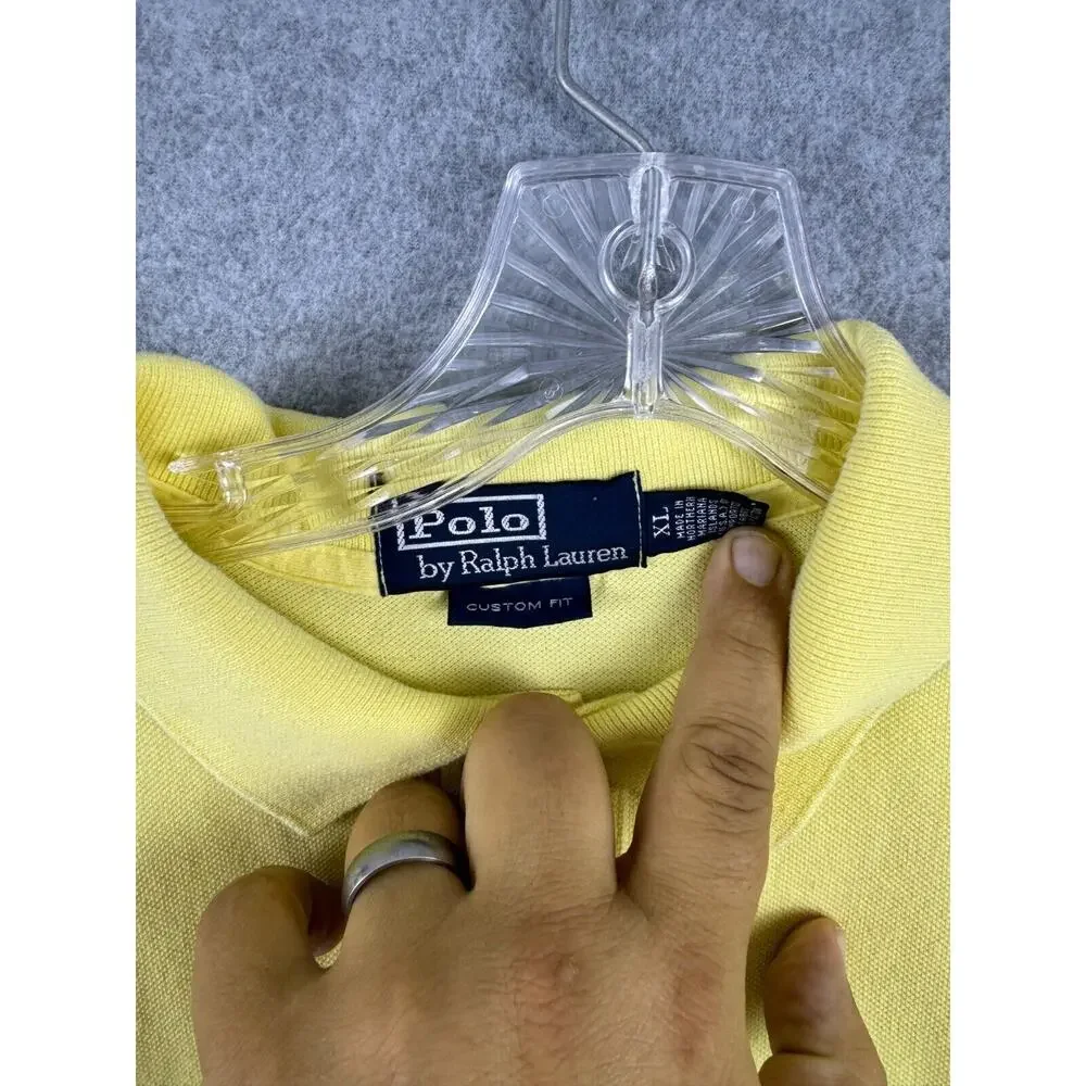 Polo Ralph Lauren Polo Shirt Men's XL Yellow Short Sleeve‎ Preppy Classic Summer